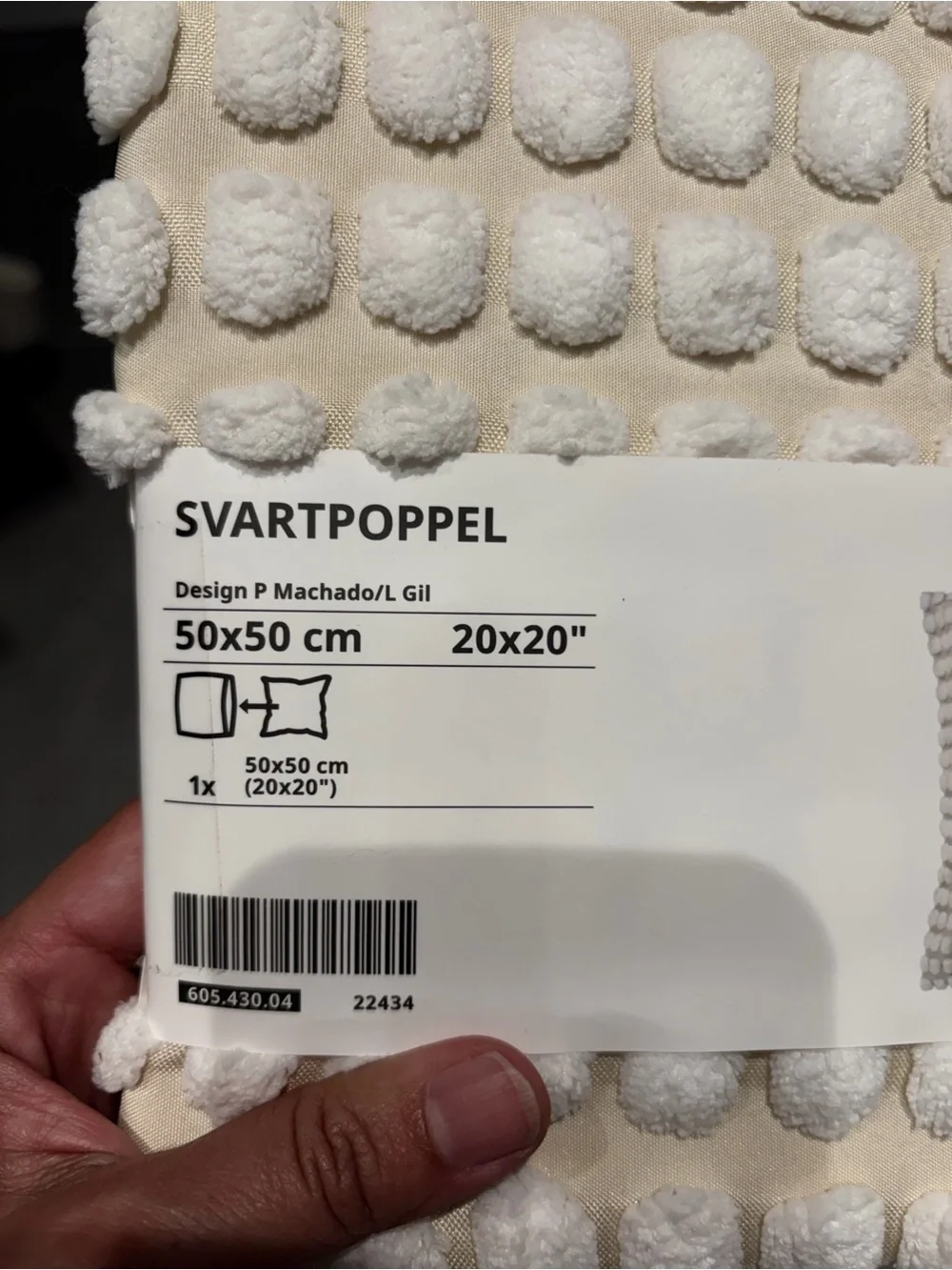 Ikea pillow case SVARTPOPPEL.